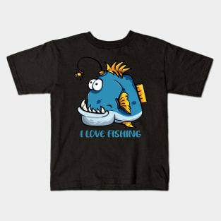 I Love Fishing Kids T-Shirt